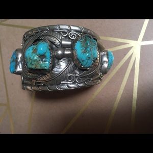 💎Genuine Turquoise & Silver Native American Made!